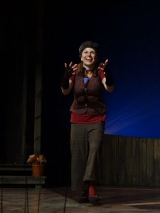 Rachel Collins in "Under Six!" at Florida Studio Theatre