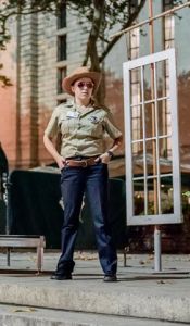 Rachel Collins in "Measure for Measure" at Bryant Park Shakespeare